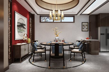 浦東北上海248平中式風格四室二廳裝修效果圖