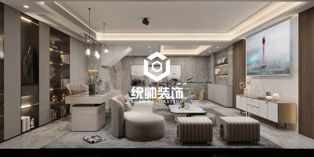 嘉定區上海莊園220平現代簡約風格別墅裝修效果圖
