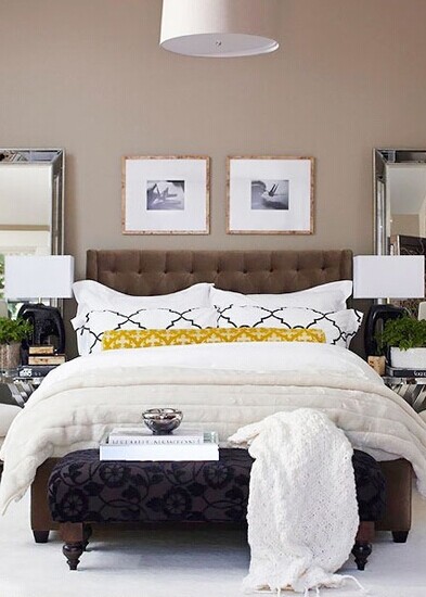 让卧室更完整 9图怦然心动的床尾设计
