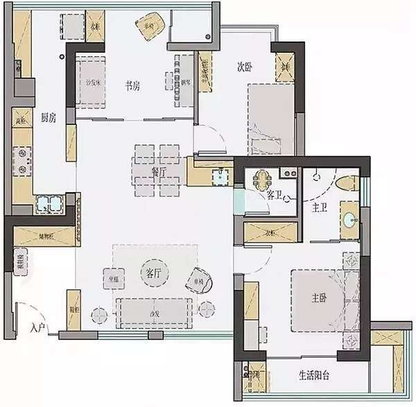 房屋拆改学会这3招，79m²两室轻松变三室！