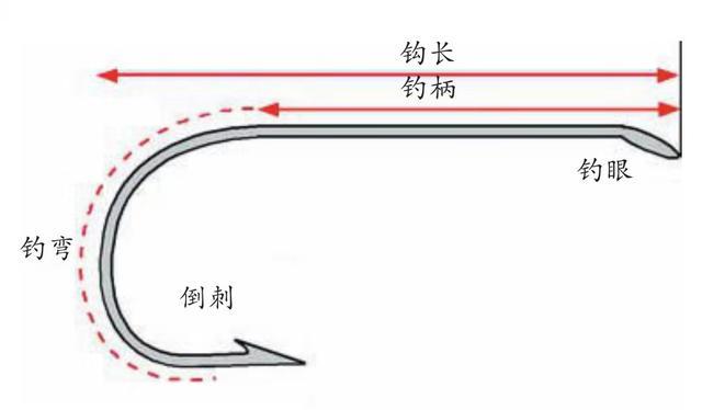 海钓钓钩的详细介绍，弯钩、钩柄、钓钓三部份