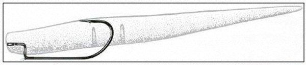 软虫拟饵的钩型搭配及穿钩方法