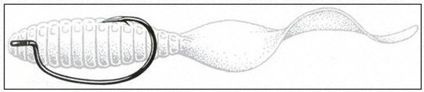 软虫拟饵的钩型搭配及穿钩方法