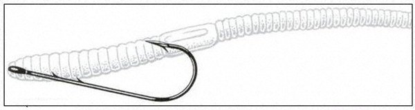 软虫拟饵的钩型搭配及穿钩方法