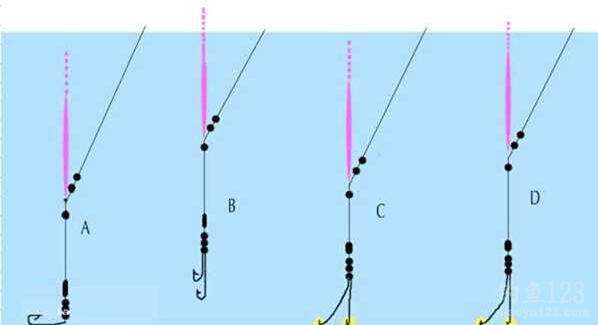 新手刚学钓鱼怎么调漂，学习调漂方法其中的一种，带双饵调漂及钓目变化