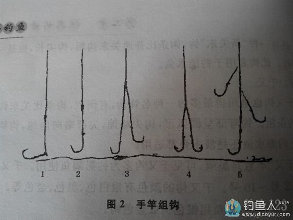 手竿钓法组钩方式鱼钩在水中的状态详解