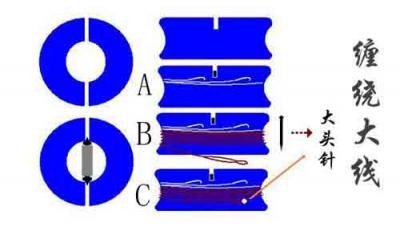 新手学钓鱼4_大线与8字环连接剪铅皮缠绕大线