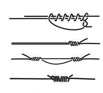 钓鱼线组主线子线与八字环连接方法