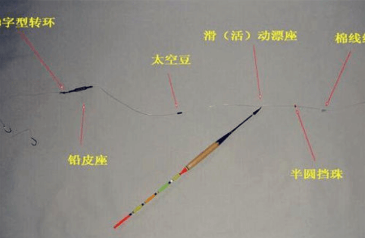 抛竿钓法的滑漂钓组图解