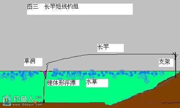 长竿短线钓草塘的钓法技巧