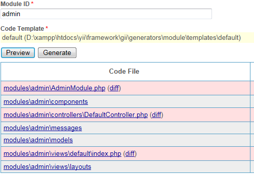 Yii framework框架之模块开发分析