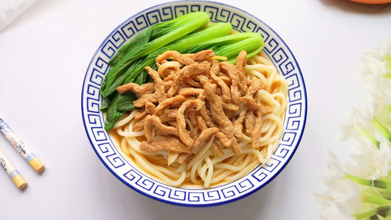 小白菜肉丝面