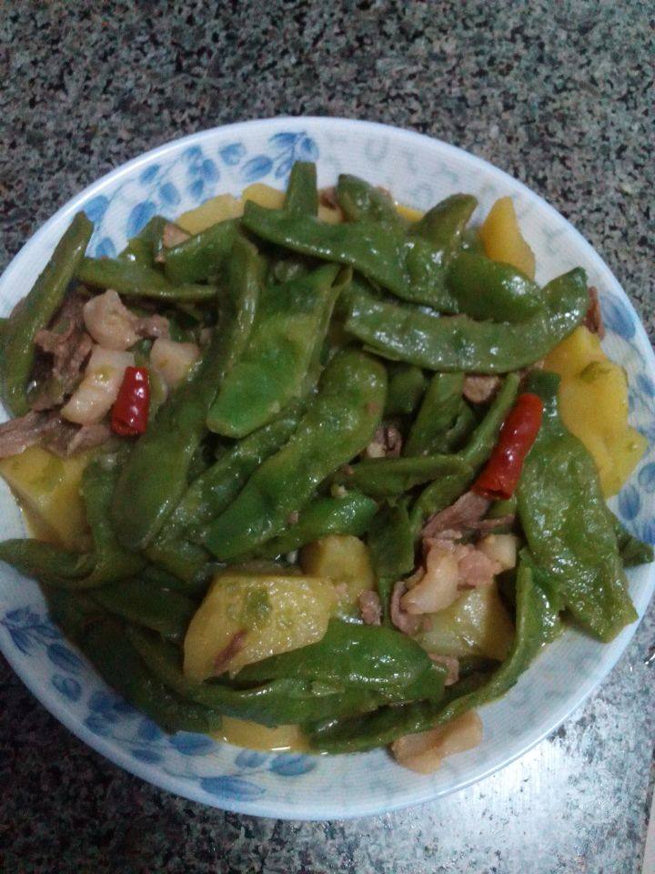 土豆炖冻豆角