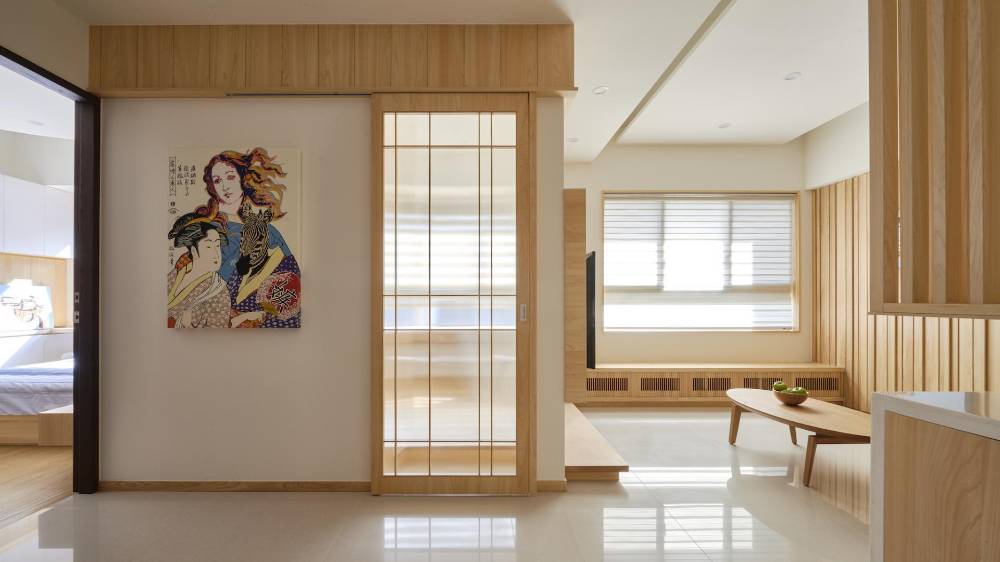 松江区新凯家园109平日式风格三室户装修效果图