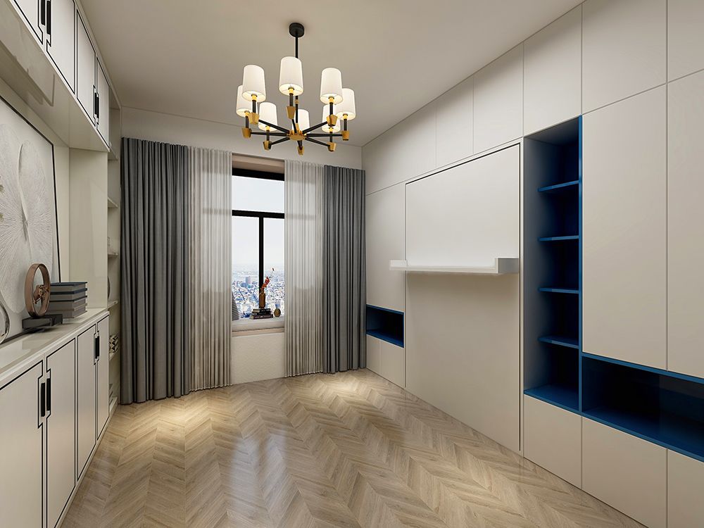 黄浦区天赐公寓120平现代简约风格三室户装修效果图