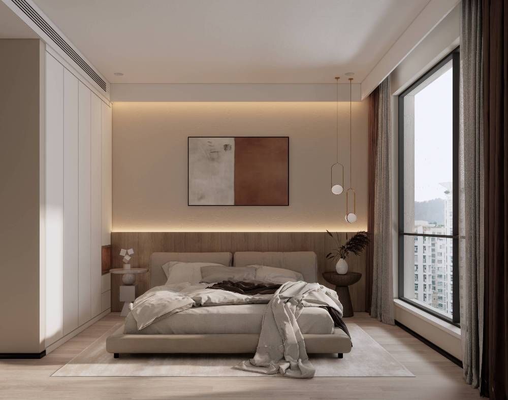 杭州海威国际149平现代简约风格三室户装修效果图