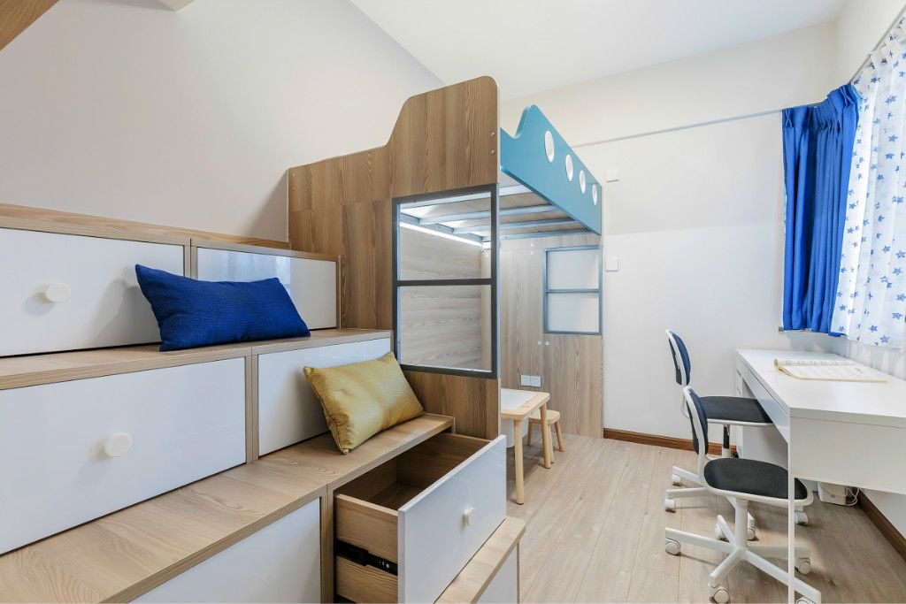 宫宵公寓嘉定区130平现代简约风格三室户装修效果图
