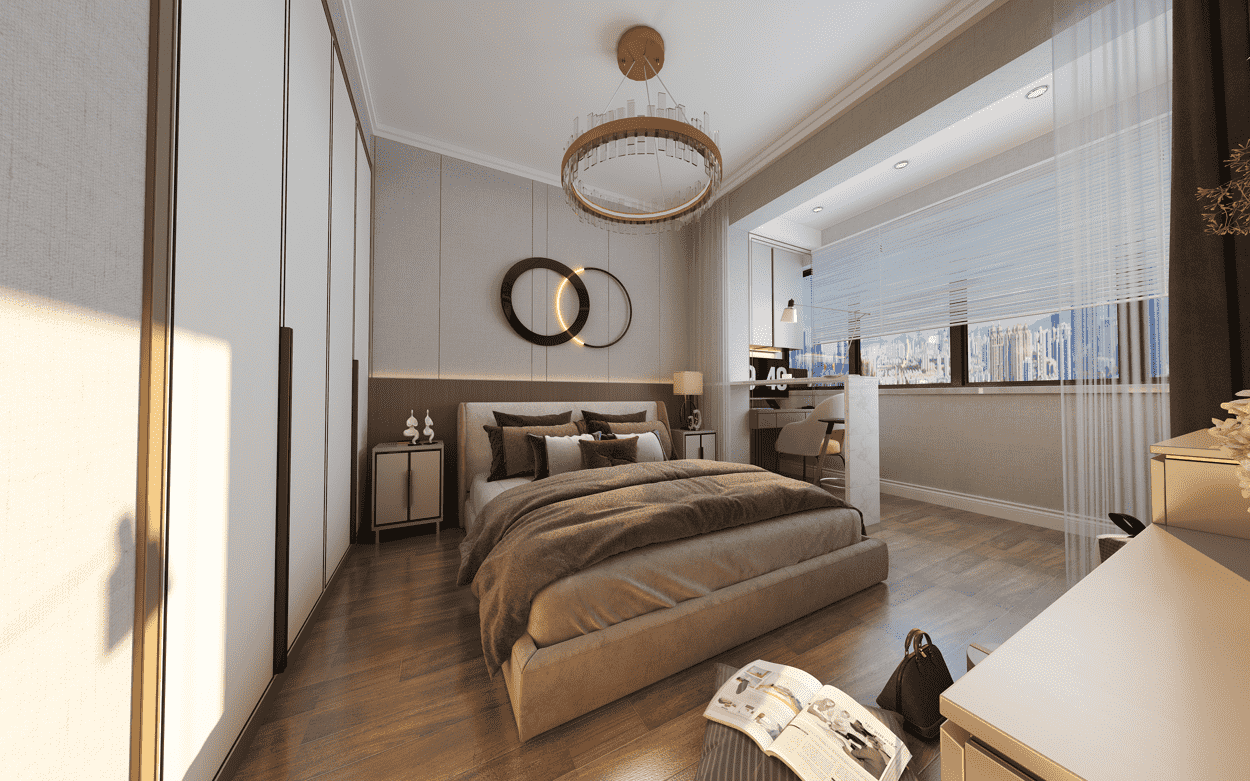 普陀區海鑫公寓65平現代簡約風格兩室戶裝修效果圖