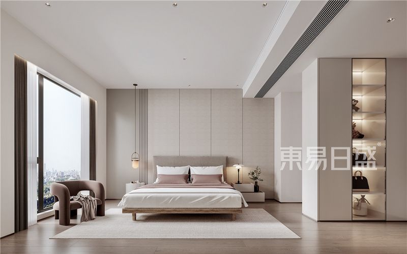 浦东新区翡翠滨江200平现代简约风格三室户装修效果图