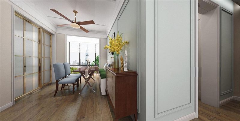 杨浦区帆升公寓150平美式风格三室户装修效果图