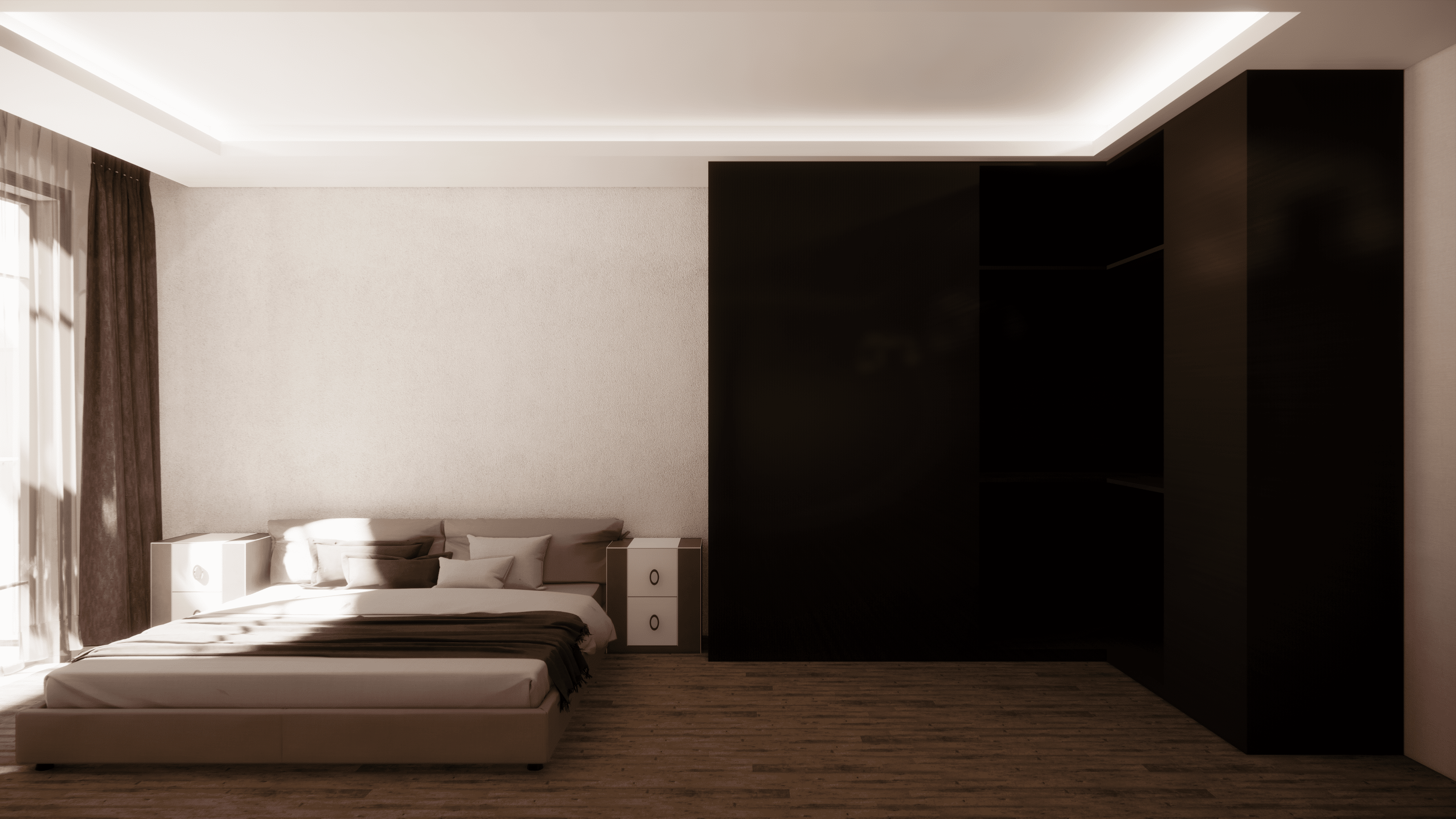 杭州梧桐蓝山124平现代简约风格三室户装修效果图
