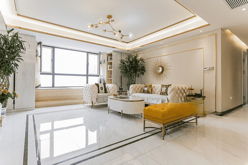 浦东新区证大家园160平轻奢风格三室户装修效果图