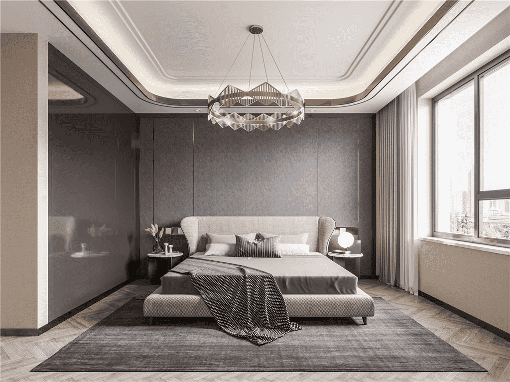 徐汇区尚海湾豪庭139平现代简约风格三室户装修效果图