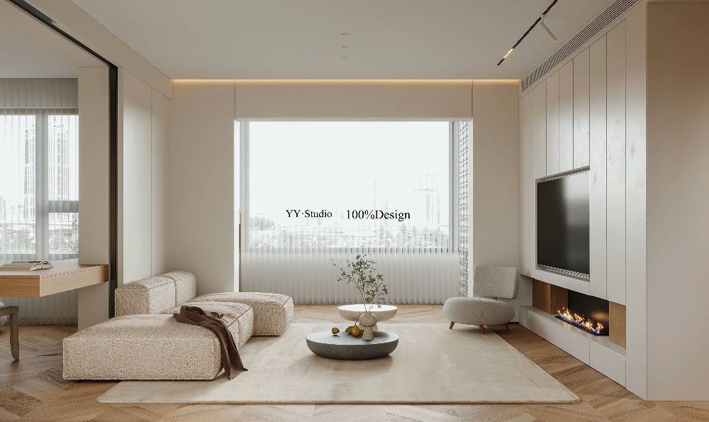 浦东新区绿地东上海122平现代简约风格四室户装修效果图