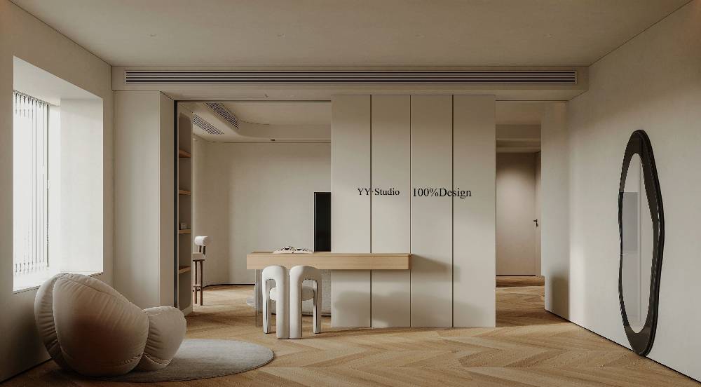 黄浦区永业公寓137平现代简约风格三室户装修效果图