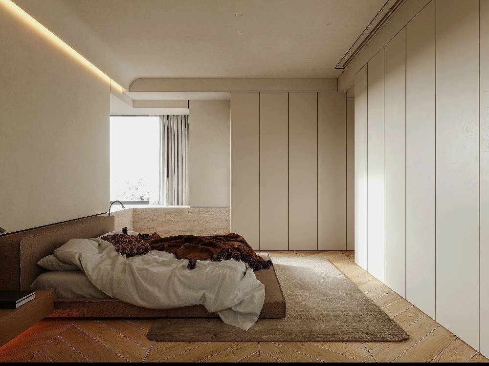 黄浦区永业公寓137平现代简约风格三室户装修效果图