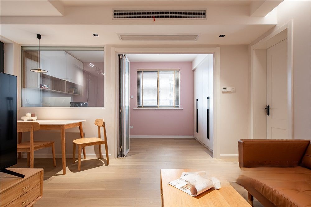 普陀区开开公寓80平日式风格两室户装修效果图