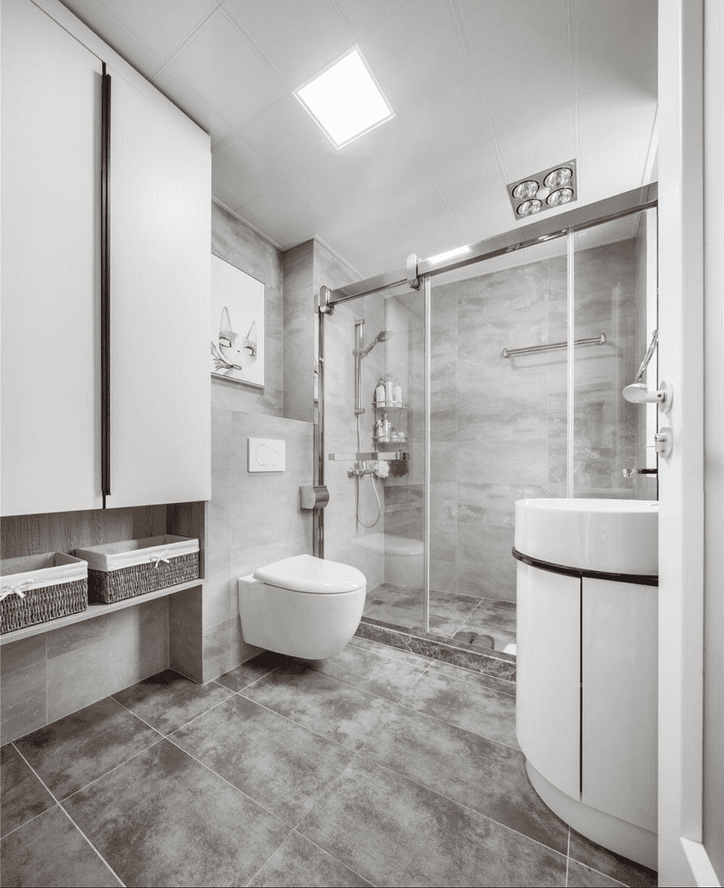 闵行区海叶公寓130平北欧风格三室户装修效果图