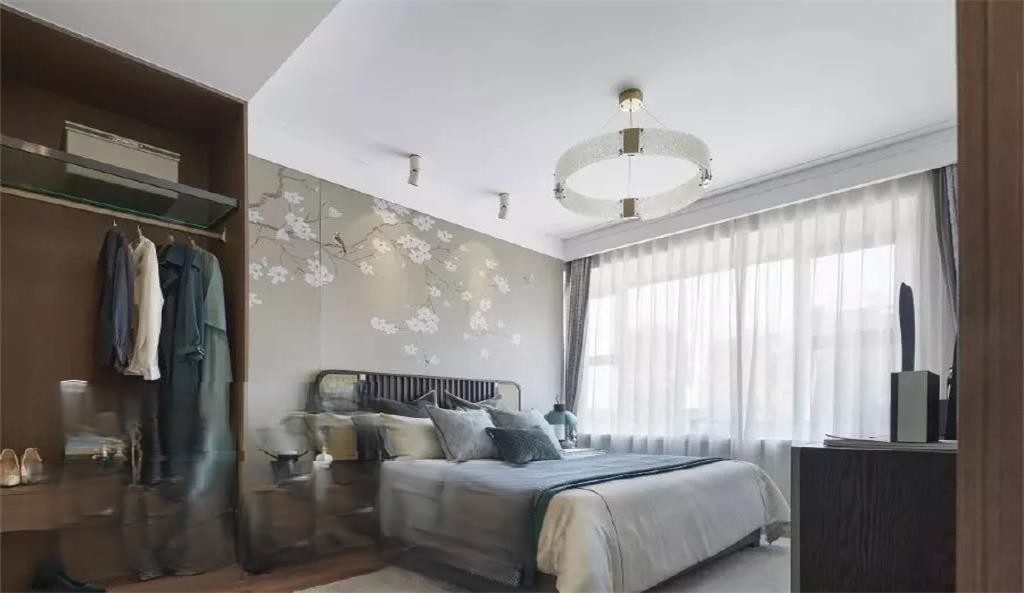 浦东天和湖滨家园122平中式风格三室户装修效果图