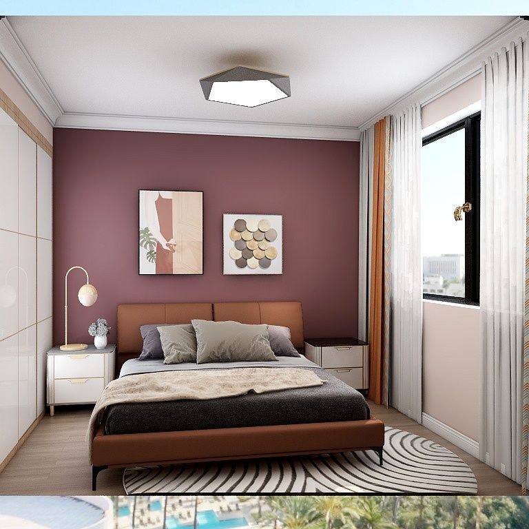 长宁区盛业公寓120平混搭风格两室户装修效果图