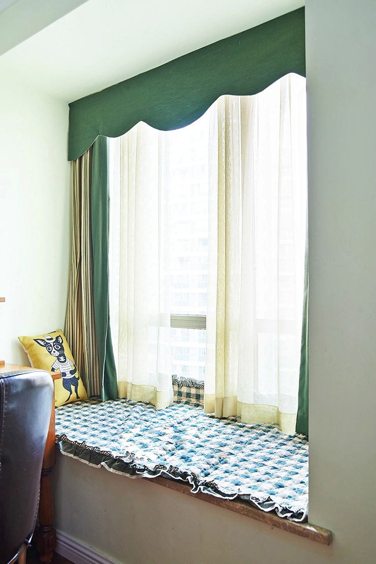 闵行区蓝色港湾公寓120平美式风格三室户装修效果图