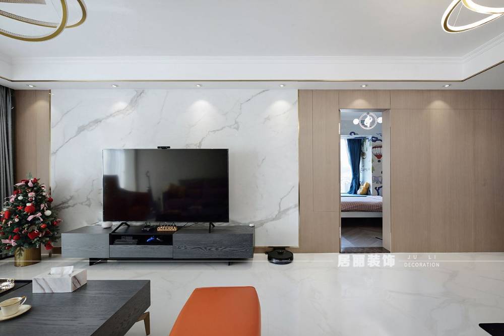 静安区新弘国际公寓158平现代简约风格三室户装修效果图