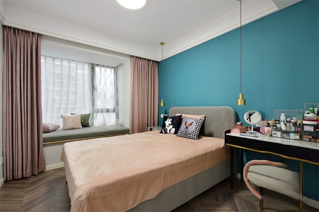 静安区新弘国际公寓110平北欧风格两室户装修效果图