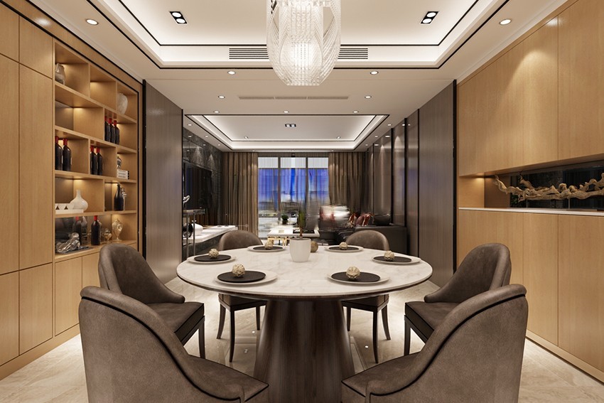 闵行区万兆家园127平现代风格三室户装修效果图
