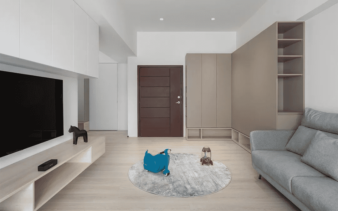 普陀区上海豪园100平现代简约风格三室户装修效果图