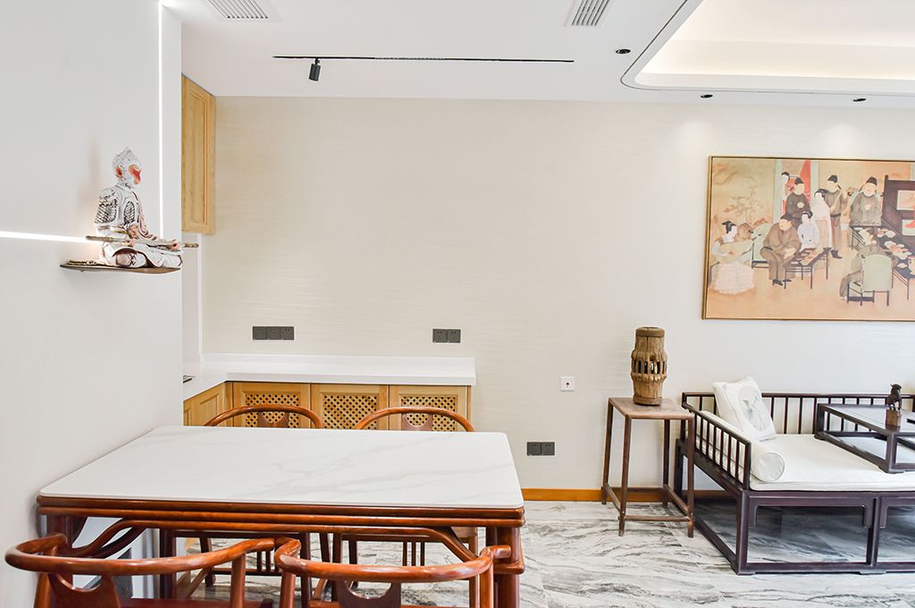 松江区上坤樾山半岛150平中式风格四室户装修效果图