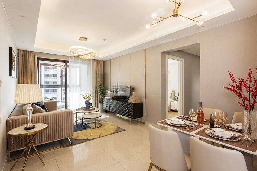 松江区江中公寓90平现代北欧风格两室户装修效果图
