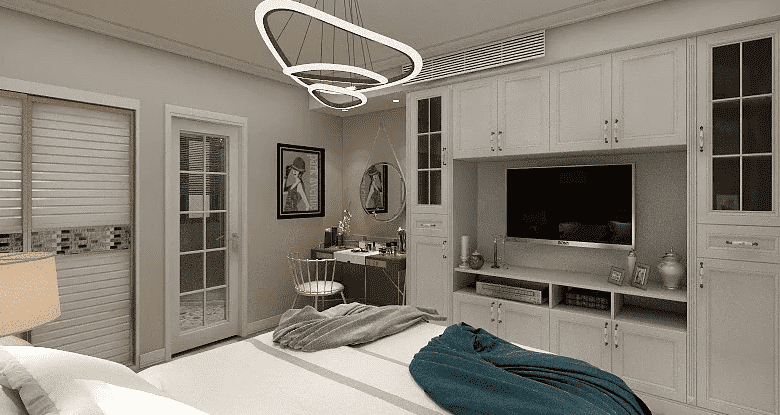 普陀区阳光威尼斯91平现代简约风格三室户装修效果图