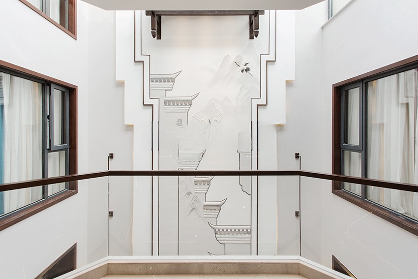松江区法兰西世家450平新中式风格别墅装修效果图