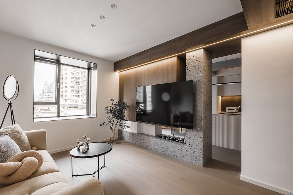 黄浦区实华公寓95平现代简约风格两室户装修效果图