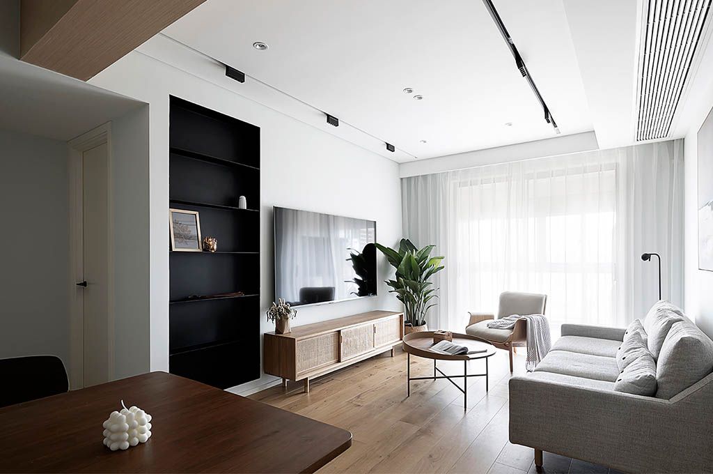 松江区知雅汇公寓92平混搭风格两室户装修效果图