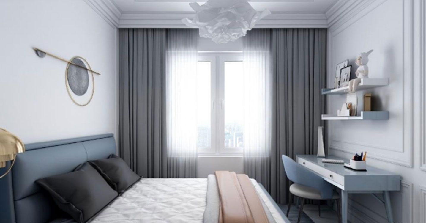 宝山区东方帕提欧88平美式风格三室户装修效果图