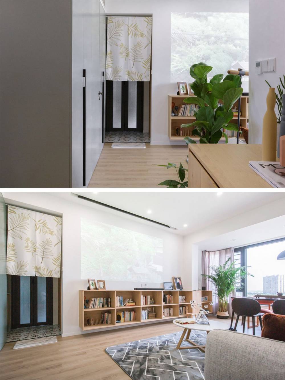 浦东阳光城市家园79平日式风格三室户装修效果图