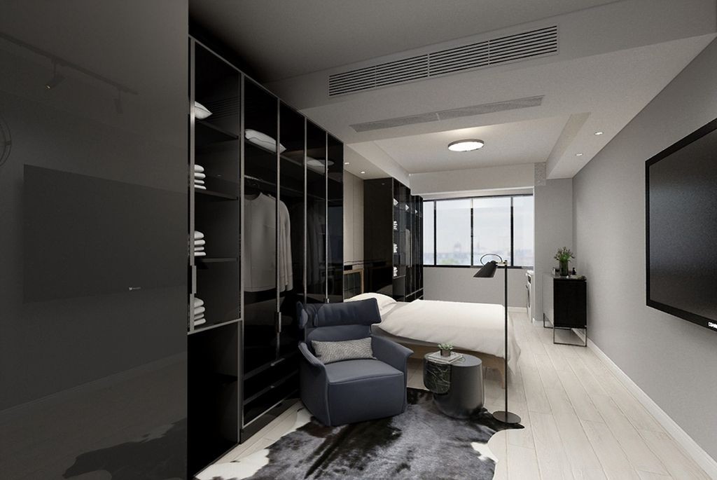 浦东培花久远公寓92平现代简约风格三室户装修效果图