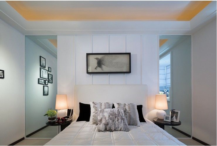 普陀区中海紫御豪庭125平现代简约风格三室户装修效果图