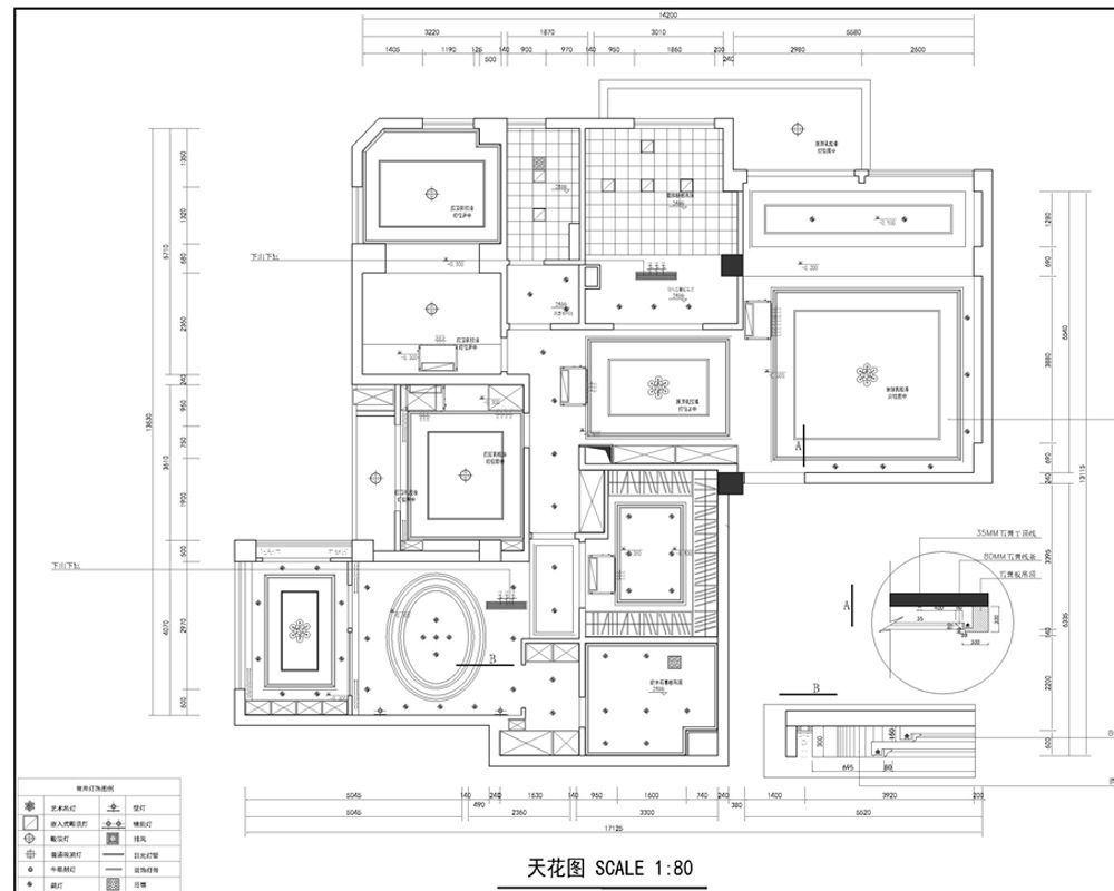 长宁区龙柏花苑140平中式风格四室户装修效果图